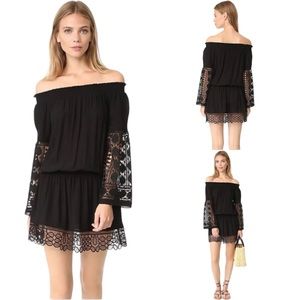 Ramy Brook Lowri off-the-shoulder lace dress. 🖤